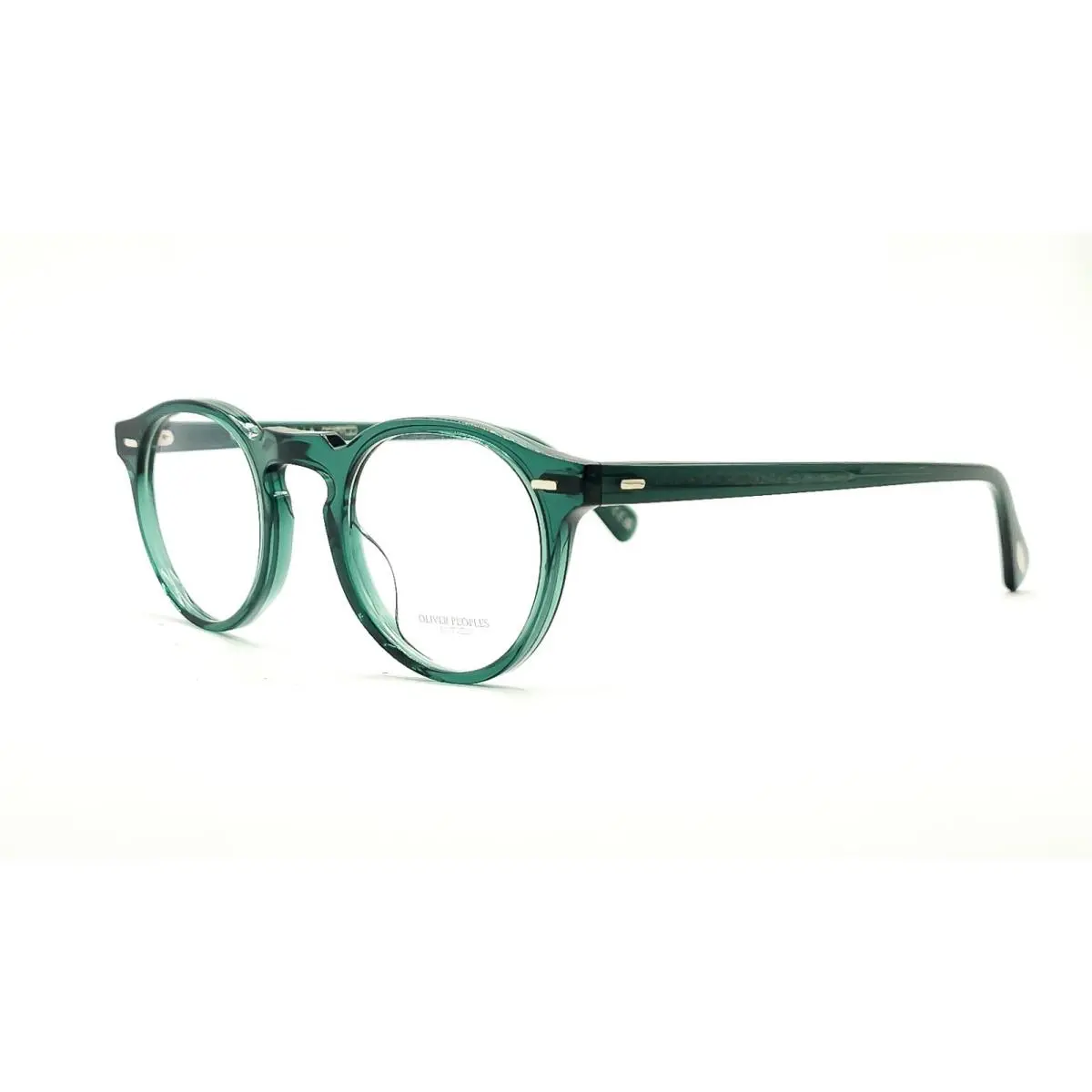 OV5186 Gregory Peck Eyeglasses Translucent Dark Teal 45 by Oliver Peoples
