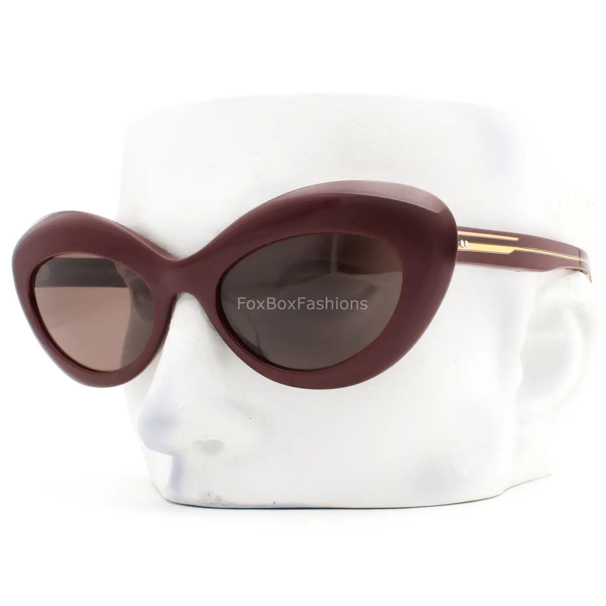 Khaite Sunglasses Burgundy Dark Red Gold Trim OV5523SU with Case by Oliver Peoples