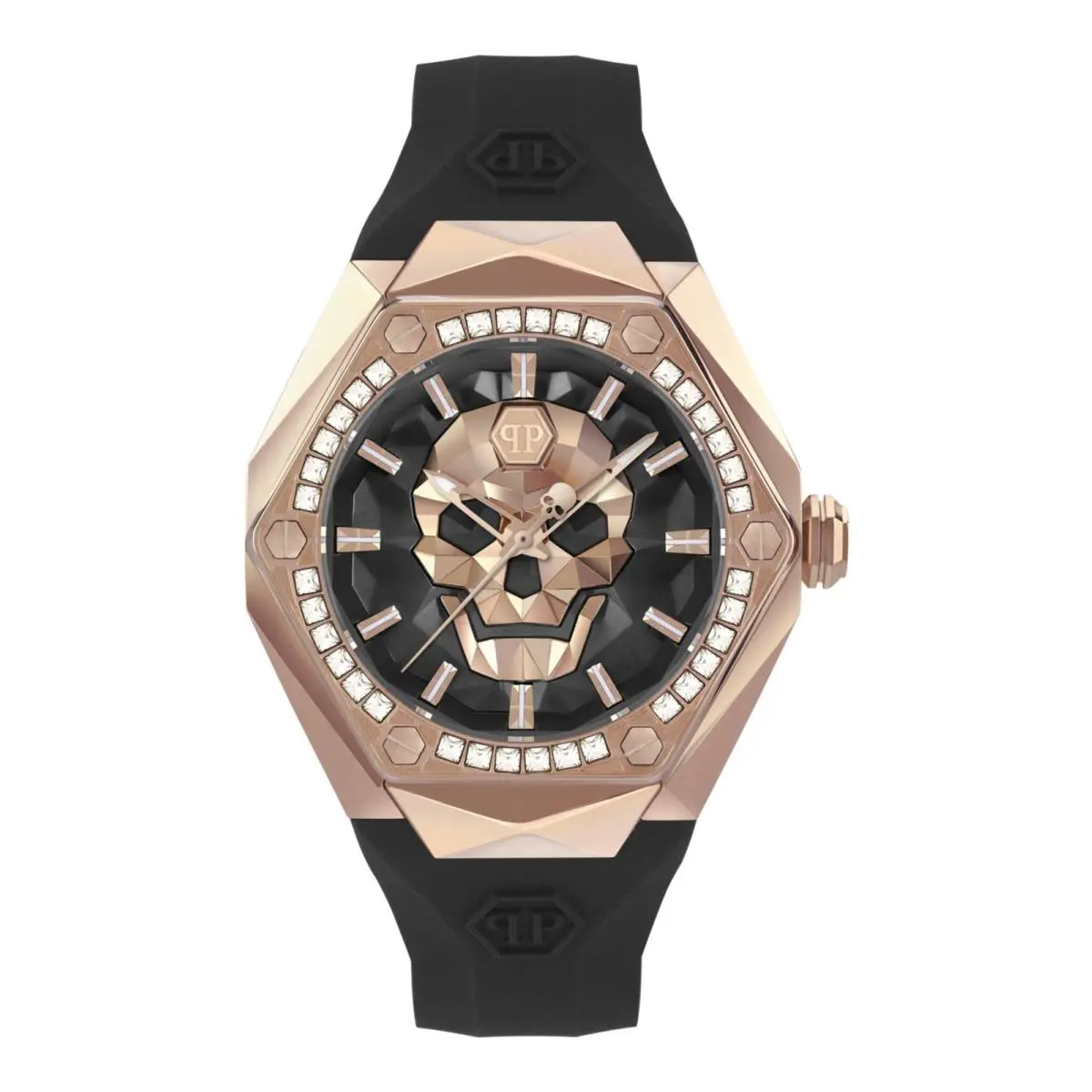 Philipp Plein Mens Stainless Steel 45mm Strap Fashion Watch