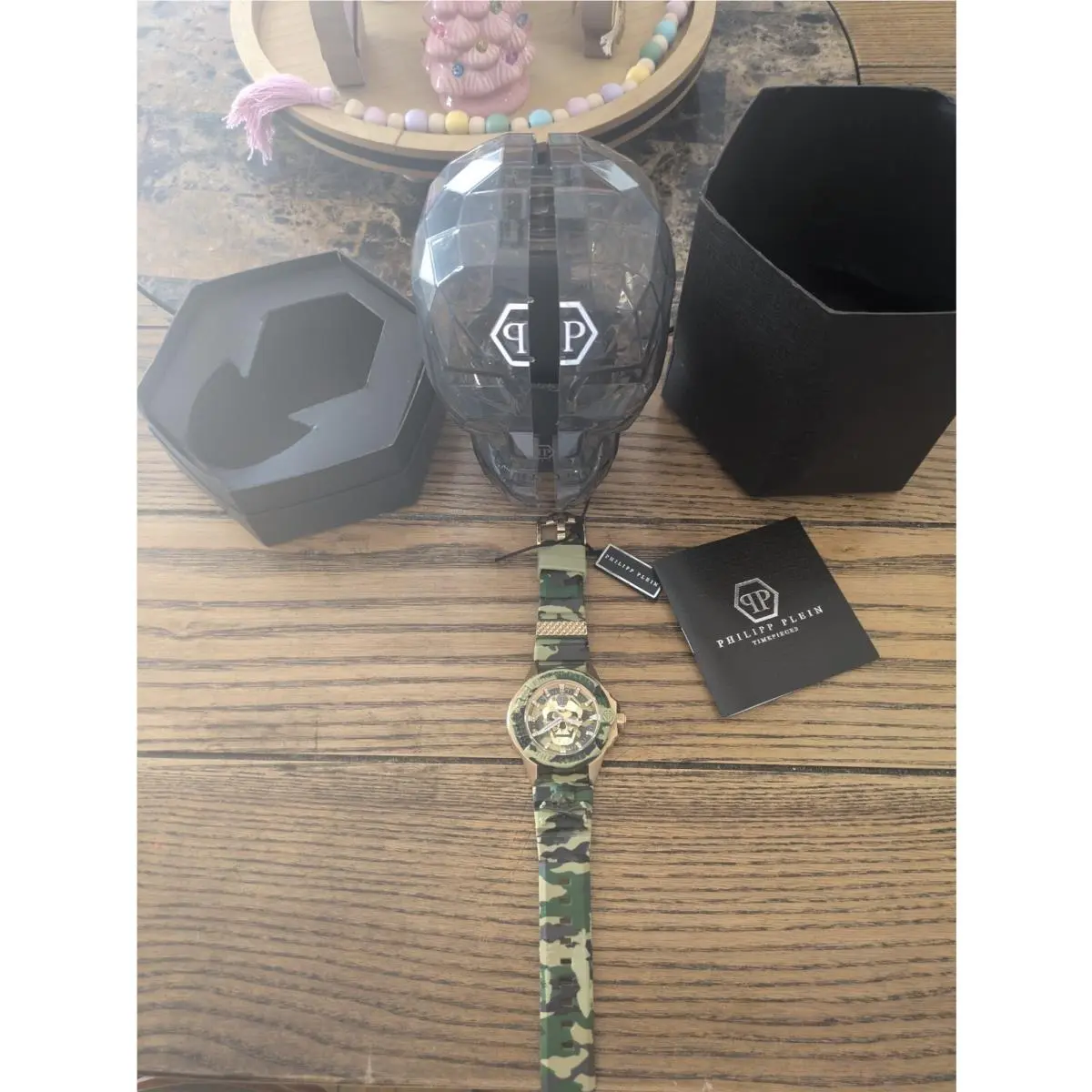 Mens Wristwatch  The Skull PWAAA0921 Silicone Camouflage Golden by Philipp Plein