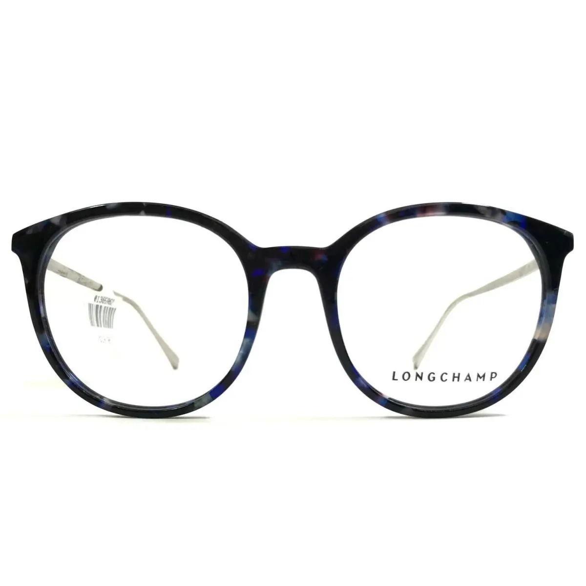 Eyeglasses Frames LO2605 461 Tortoise Blue Silver Round 51-19-140 by Longchamp
