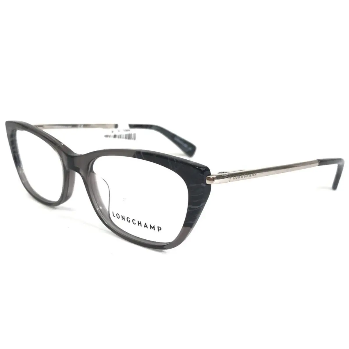 Eyeglasses Frames LO2639 036 Clear Gray Horn Gold Cat Eye 52-17-140 by Longchamp