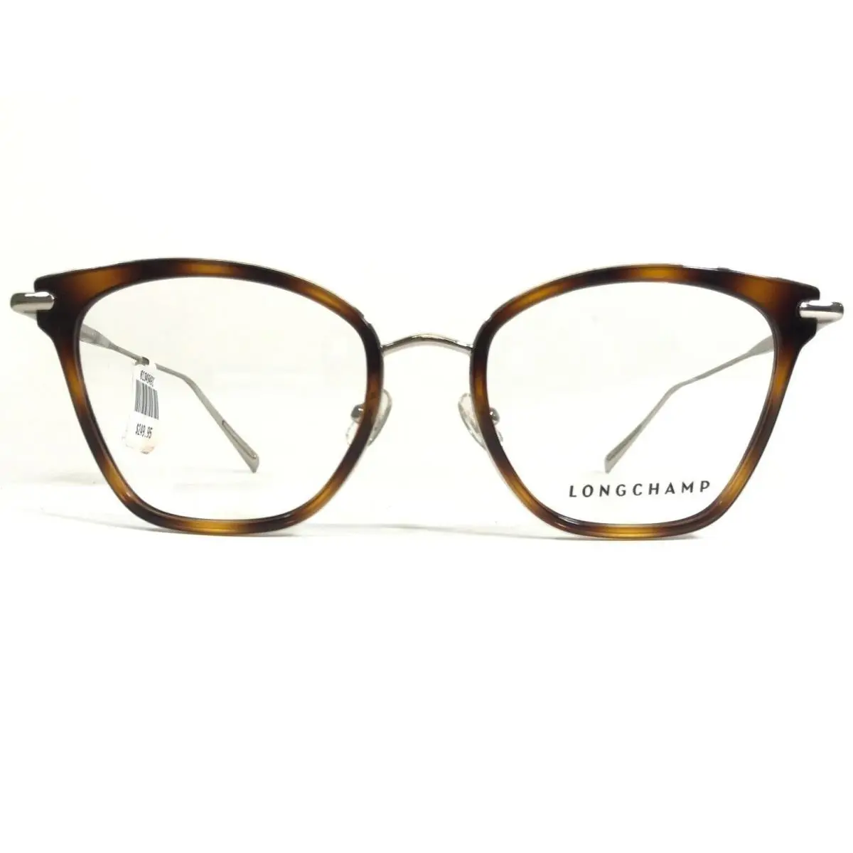Eyeglasses Frames LO2635 214 Brown Tortoise Silver Cat Eye 52-19-140 by Longchamp