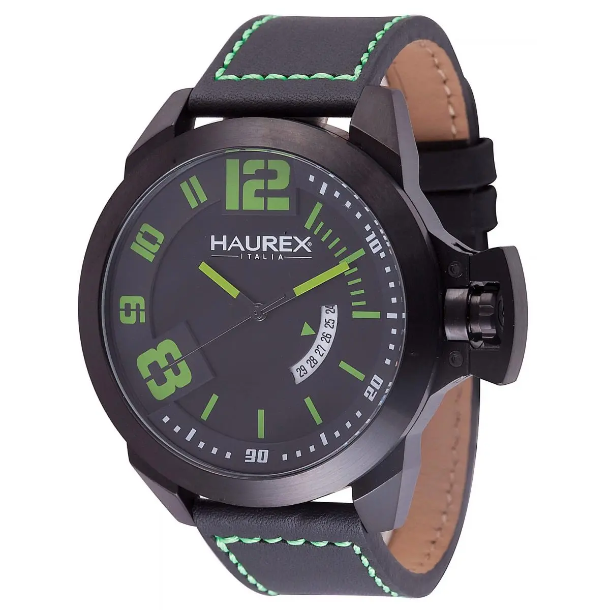 Haurex Storm Black-black Green Black Dial Wristwatch 6N509UAN