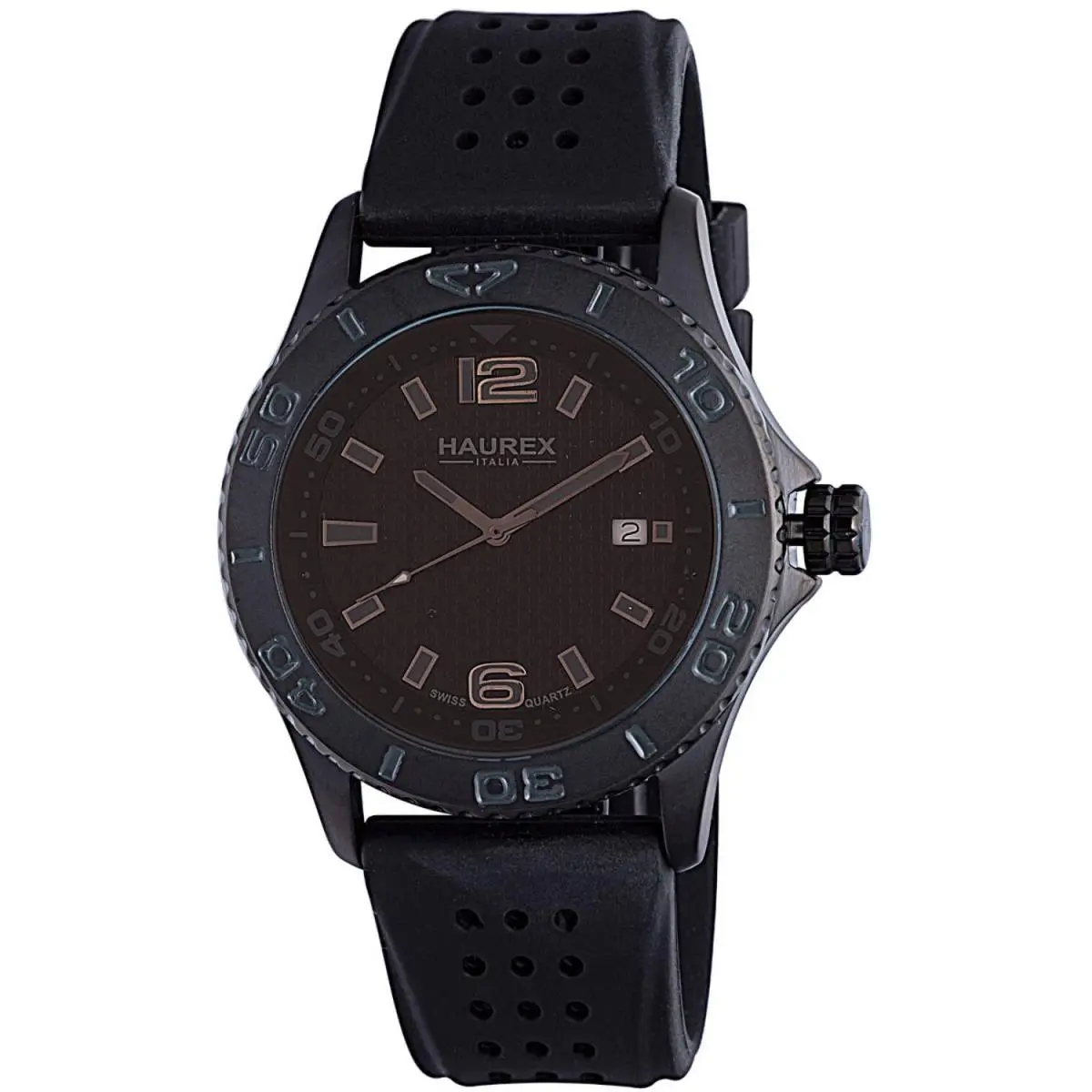Haurex Factor Diver Black Pvd Swiss Movement Watch Black Dial Wristwatch 3N500UJN