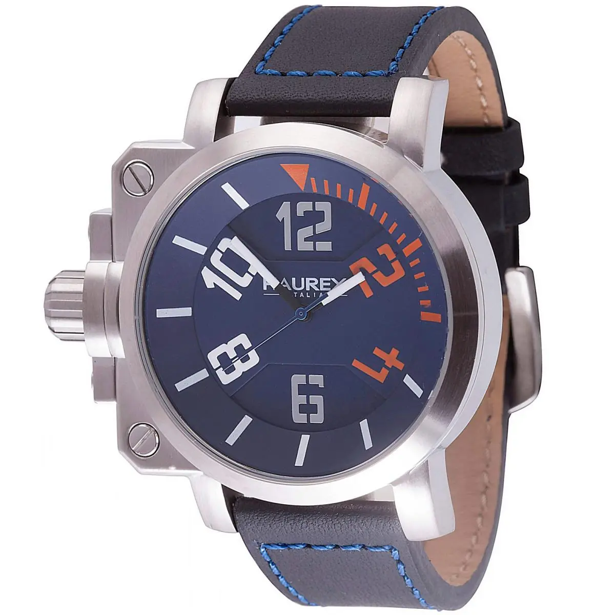 Haurex Gun Blue-black Blue Dial Wristwatch 6A508UON