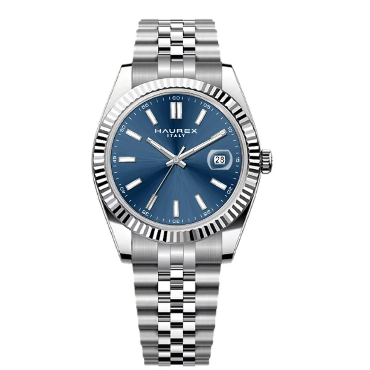 Haurex Impero Blue Dial / Stainless Steel Bracelet Blue Dial Wristwatch 4A518UBB