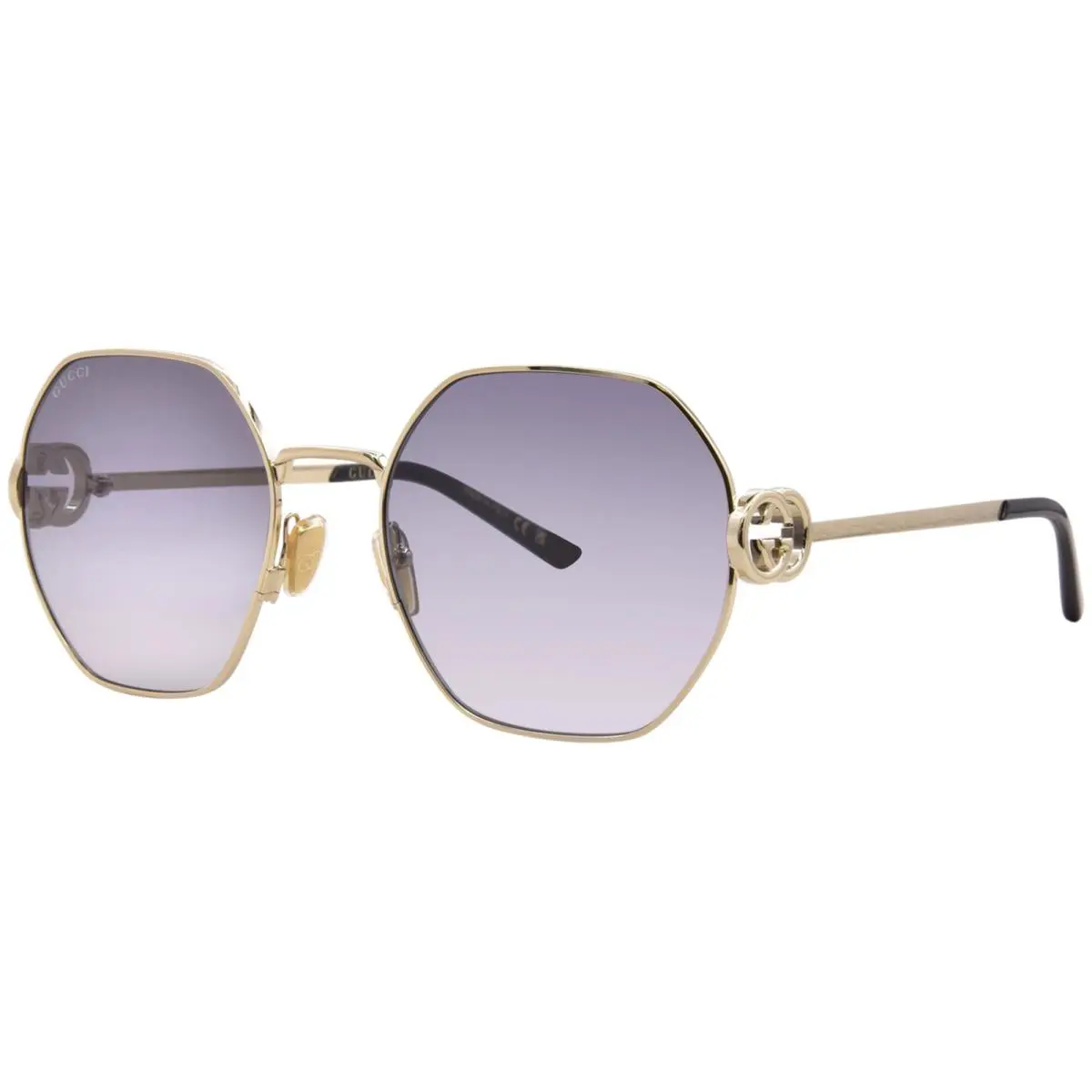 GG2046S 001 Sunglasses Women`s Gold/grey Lenses 58mm by Gucci
