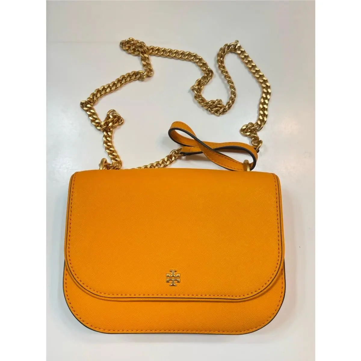 Emerson Flap Adjustable Shoulder Bag Orange by Tory Burch