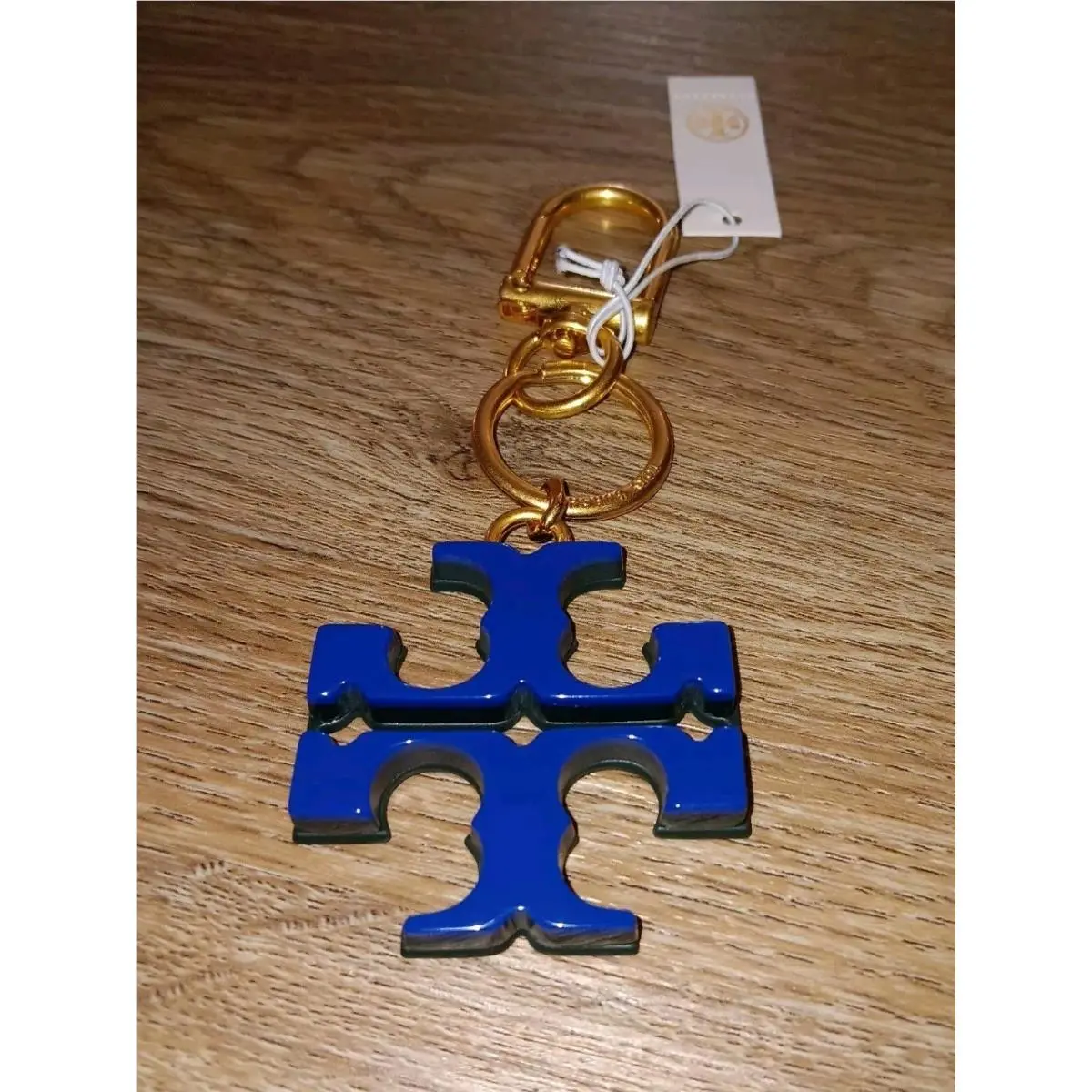 Resin Kira Logo Keyfob Blue/black Bag Charm Double Side Collector by Tory Burch