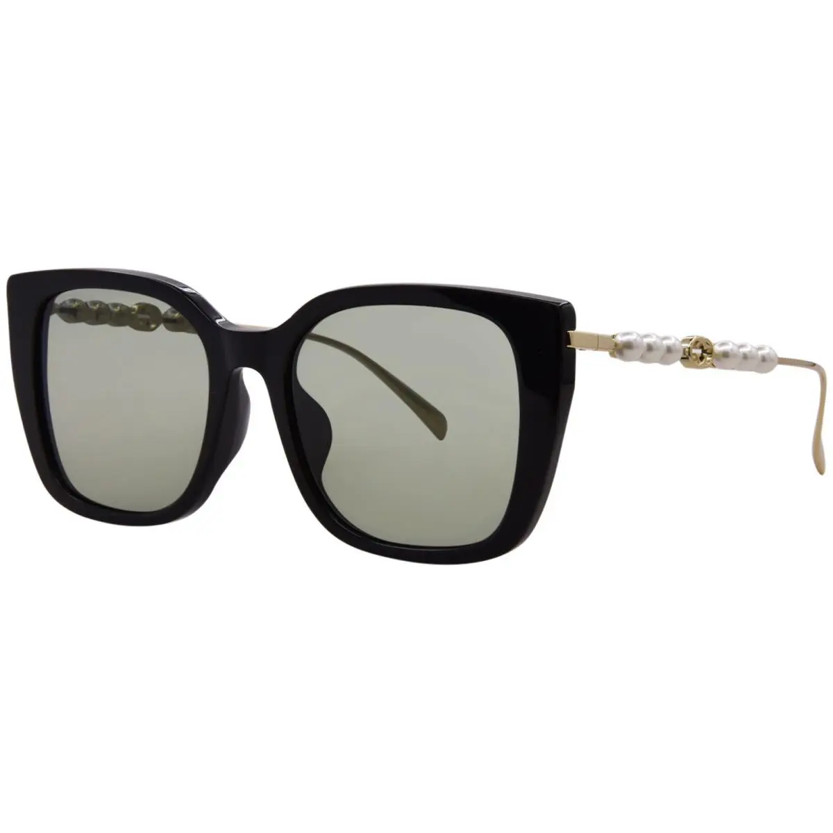 GG1971SA 001 Sunglasses Women`s Black/grey Square Shape 55mm by Gucci