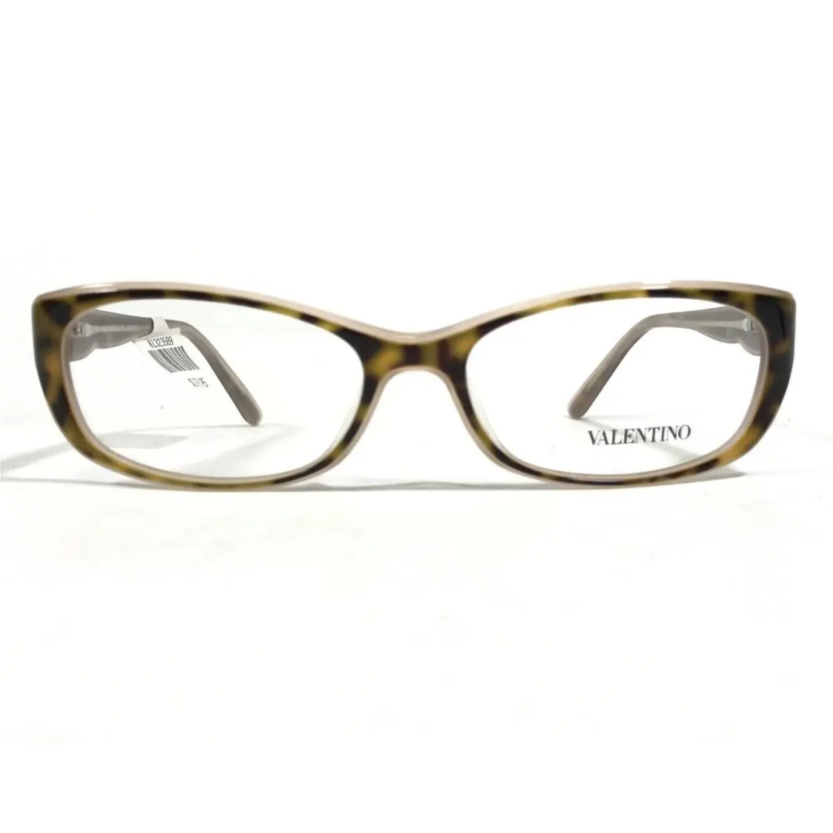 V2601 230 Eyeglasses Frames Brown Tortoise Clear Rectangular 52-16-130 by Valentino