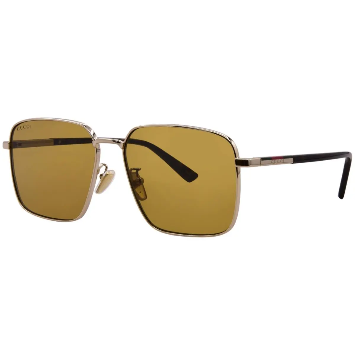 GG1965SK 003 Sunglasses Men`s Gold/brown Square Shape 60mm by Gucci