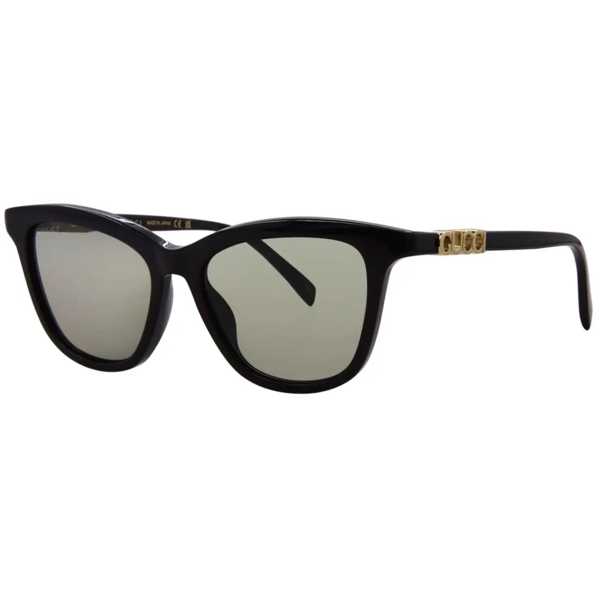 GG2032S 001 Sunglasses Women`s Black/grey Lenses Cat Eye 52mm by Gucci