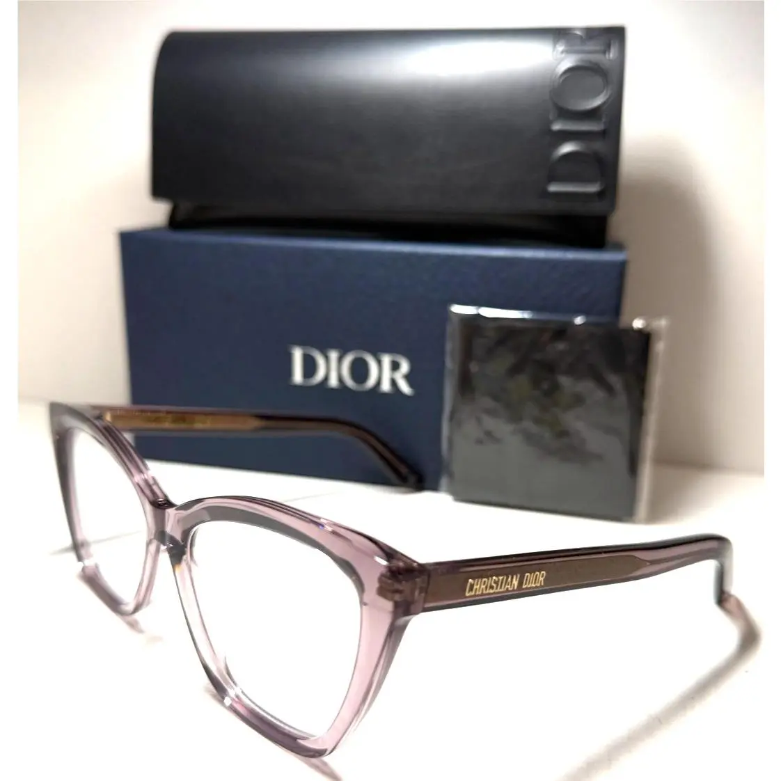 Christian Dior Diormidnigto B1I 6400 Crystal Burgundy Eyeglasses 54-16