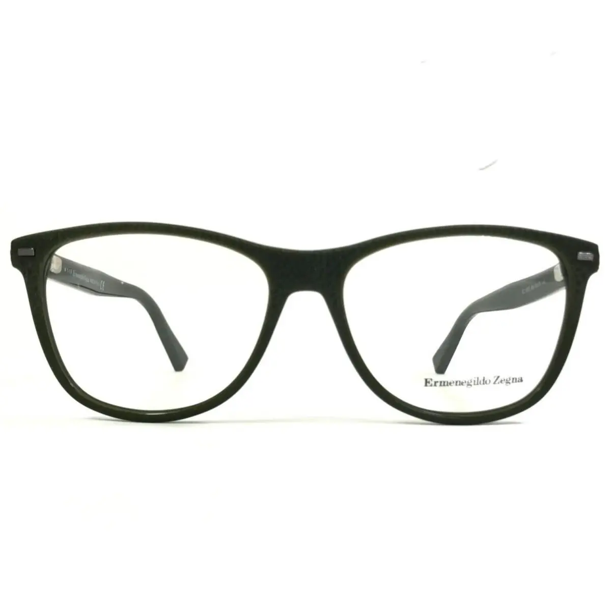 Eyeglasses Frames EZ5055 098 Textured Green Square 54-15-145 by Ermenegildo Zegna