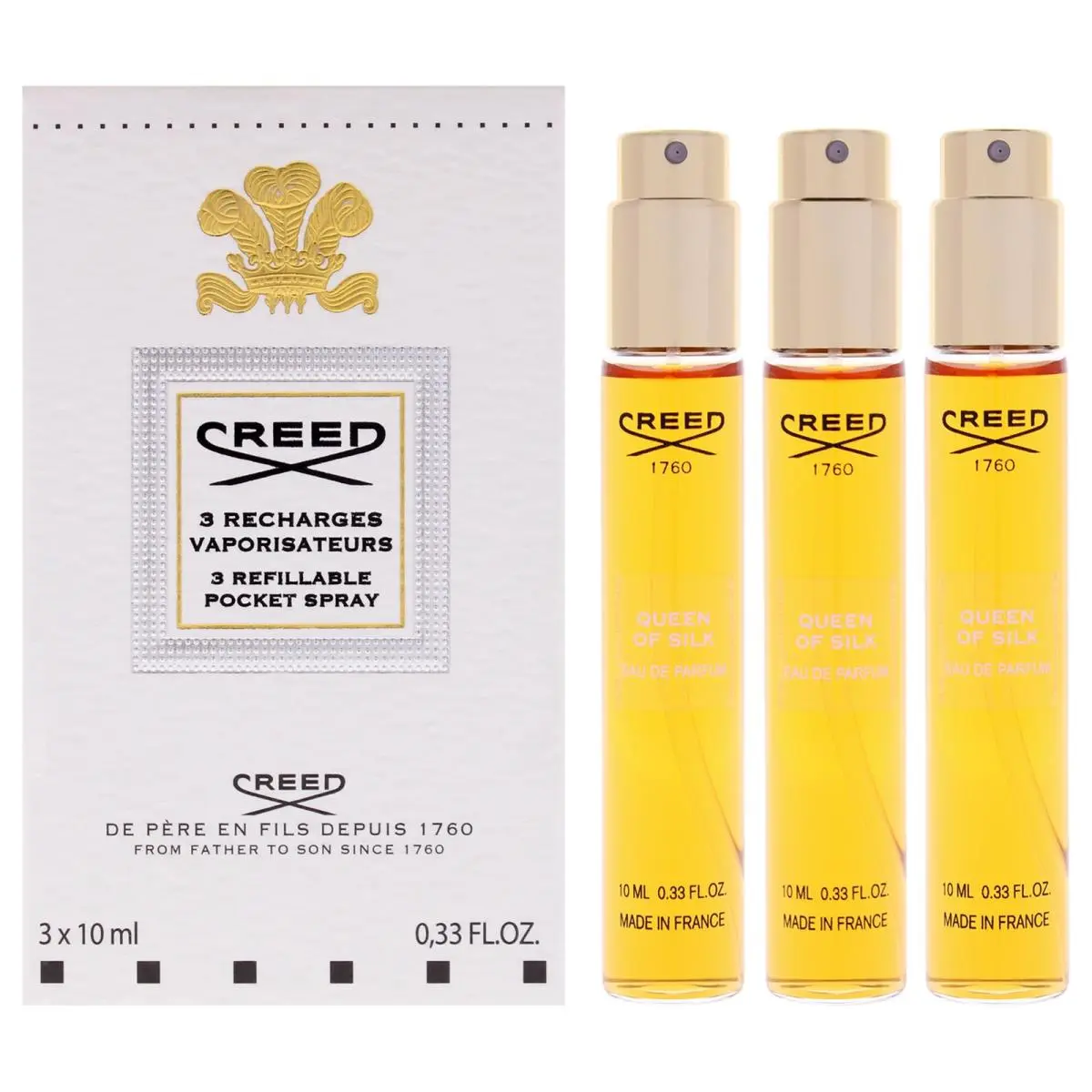 Queen Of Silk  For Women - 3 Pc 3 x 0.33oz Edp Refillable by Creed