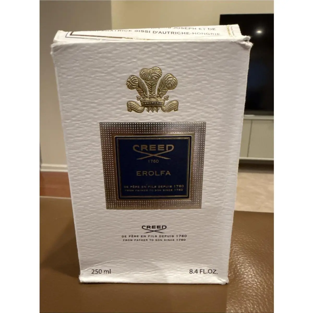 Creed Erolfa Eau De Parfum 8.4 OZ 250 Ml Falcon Bottle Splash Top