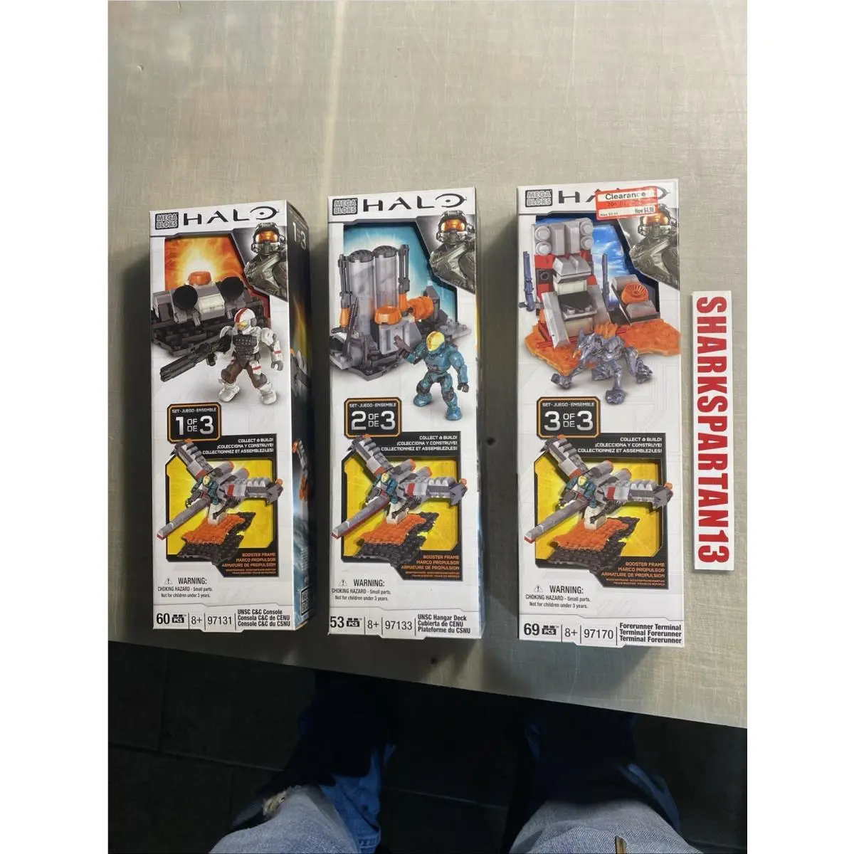 Halo Mega Bloks Booster Frame Set 1of3 2of3 and 3of3