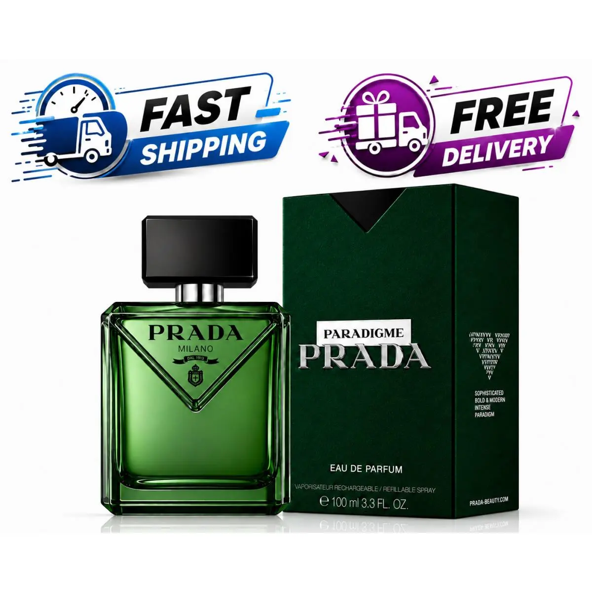 Prada Paradigme 3.3 Oz / 100mL Eau de Parfum Men Box