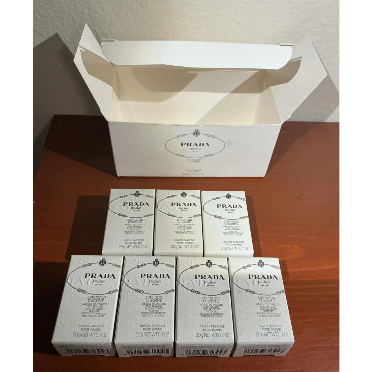 Lot of 7 Prada Milano Infusion D`homme 20G Travel Soap Rare