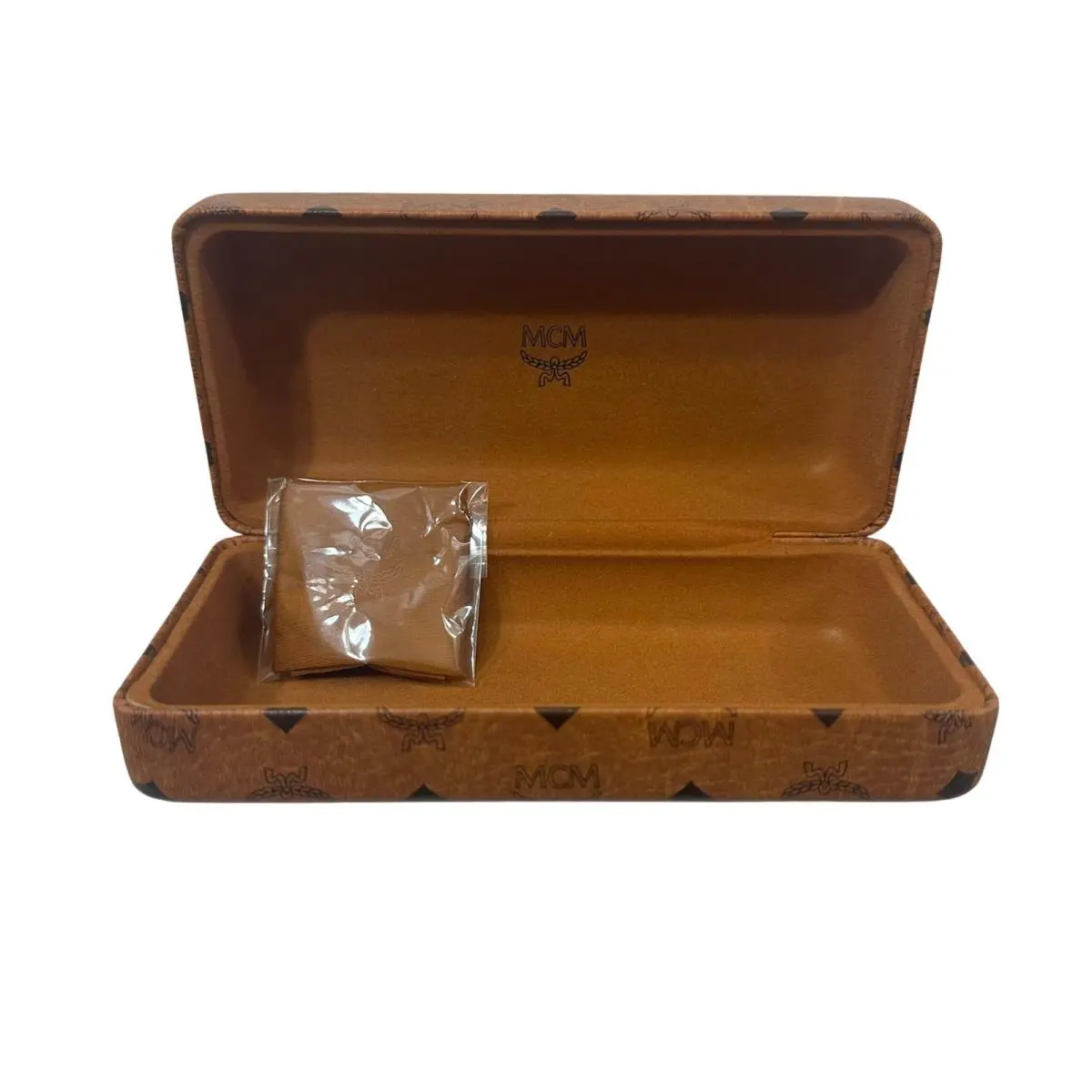 Mcm Visetos Monogram Cognac Brown Hard Shell Sunglasses Eyeglasses Case Cloth by MCM