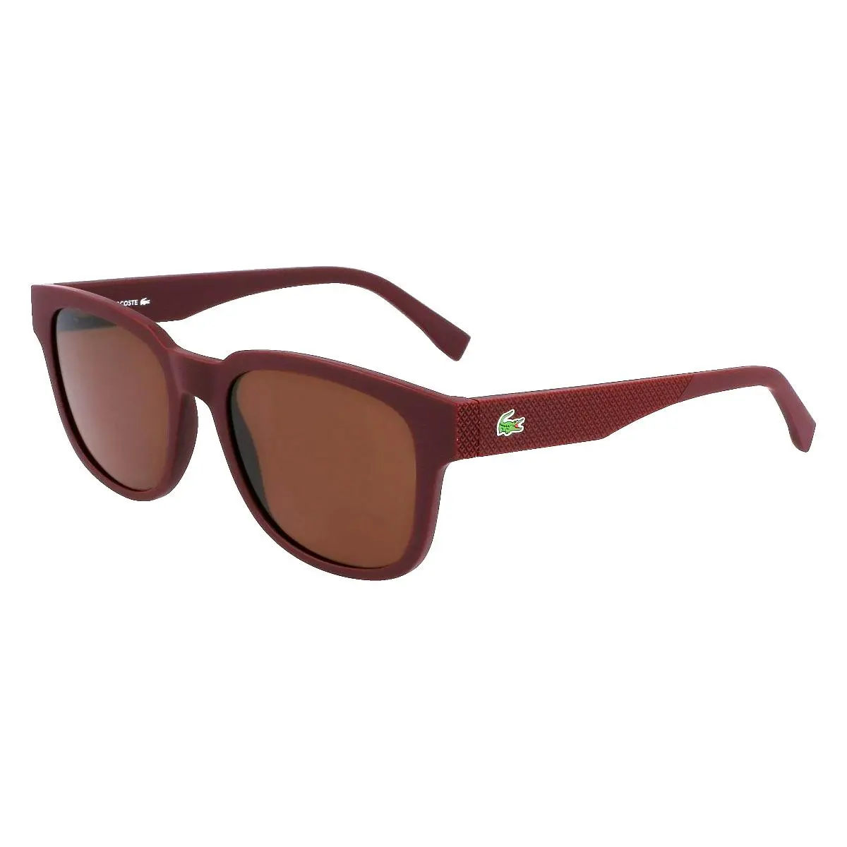 L982S 600 53mm Matte Red Green Lens Unisex Squared Sunglasses by Lacoste