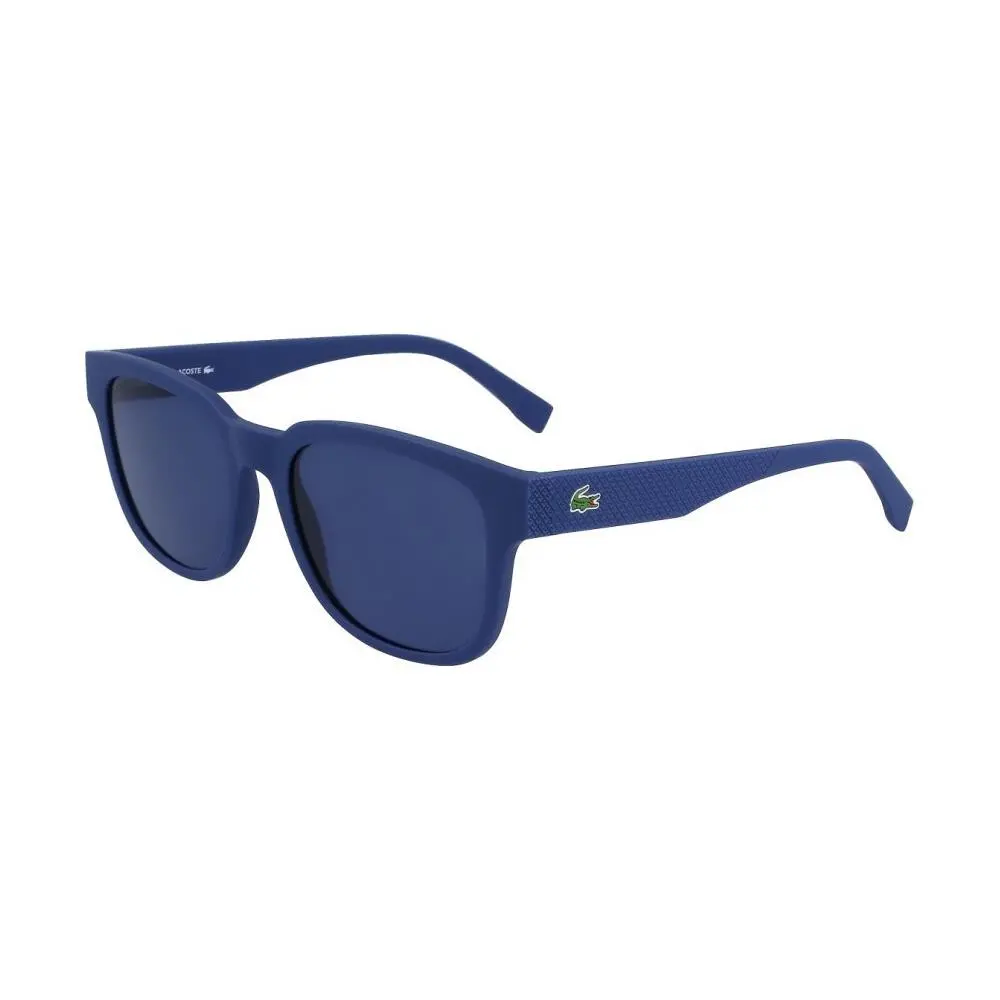 L982S 401 53mm Matte Blue Blue Lens Unisex Squared Sunglasses by Lacoste