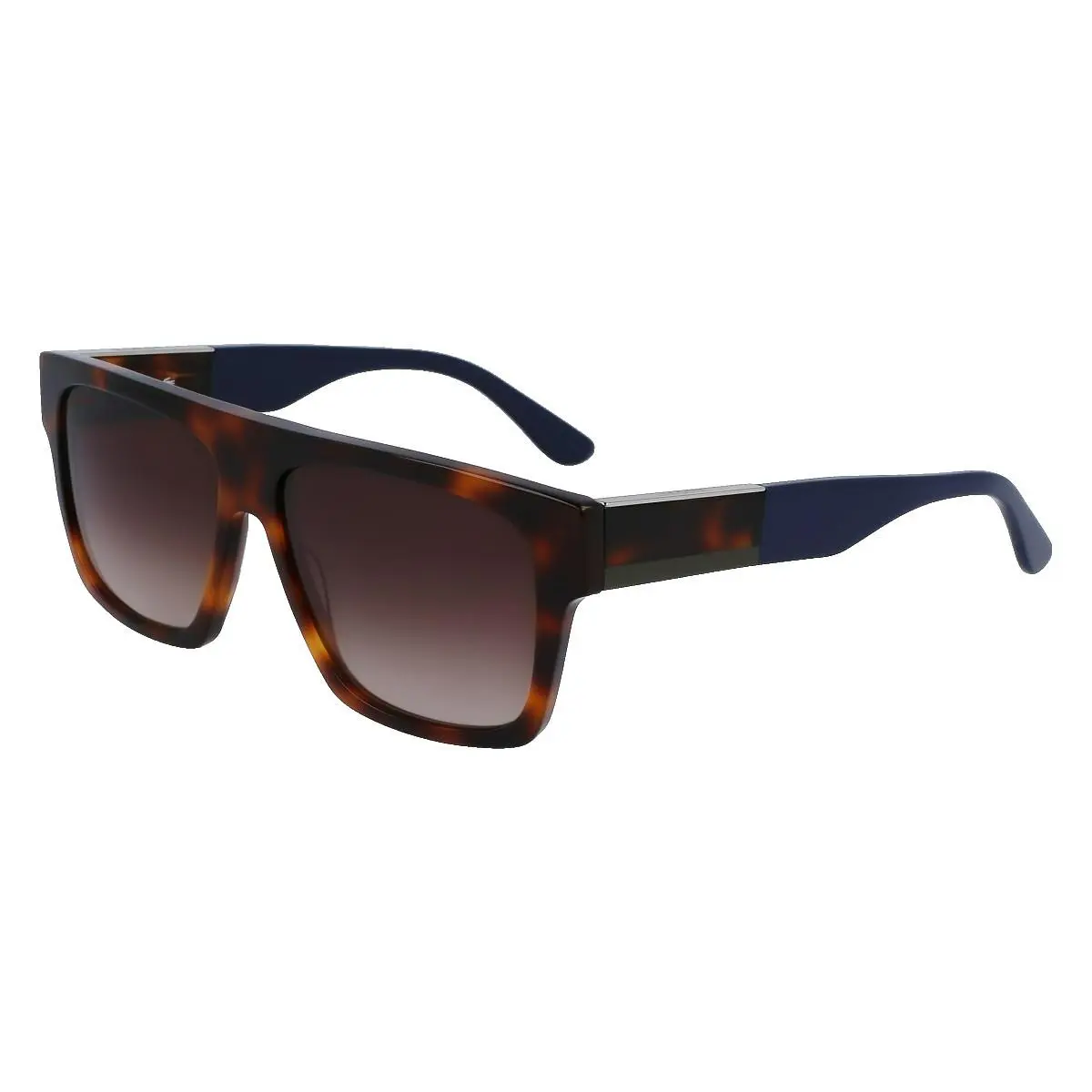 Lacoste L984S 240 57mm Tortoise Navy Brown Gradientlens Men`s Squared Sunglass