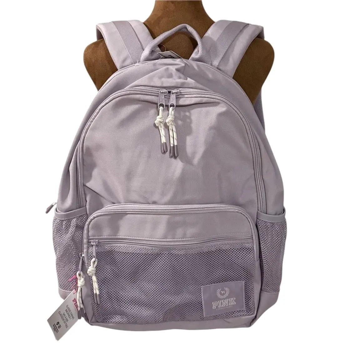Victoria`s Secret Pink Backpack Classic Canvas Lavender Violet