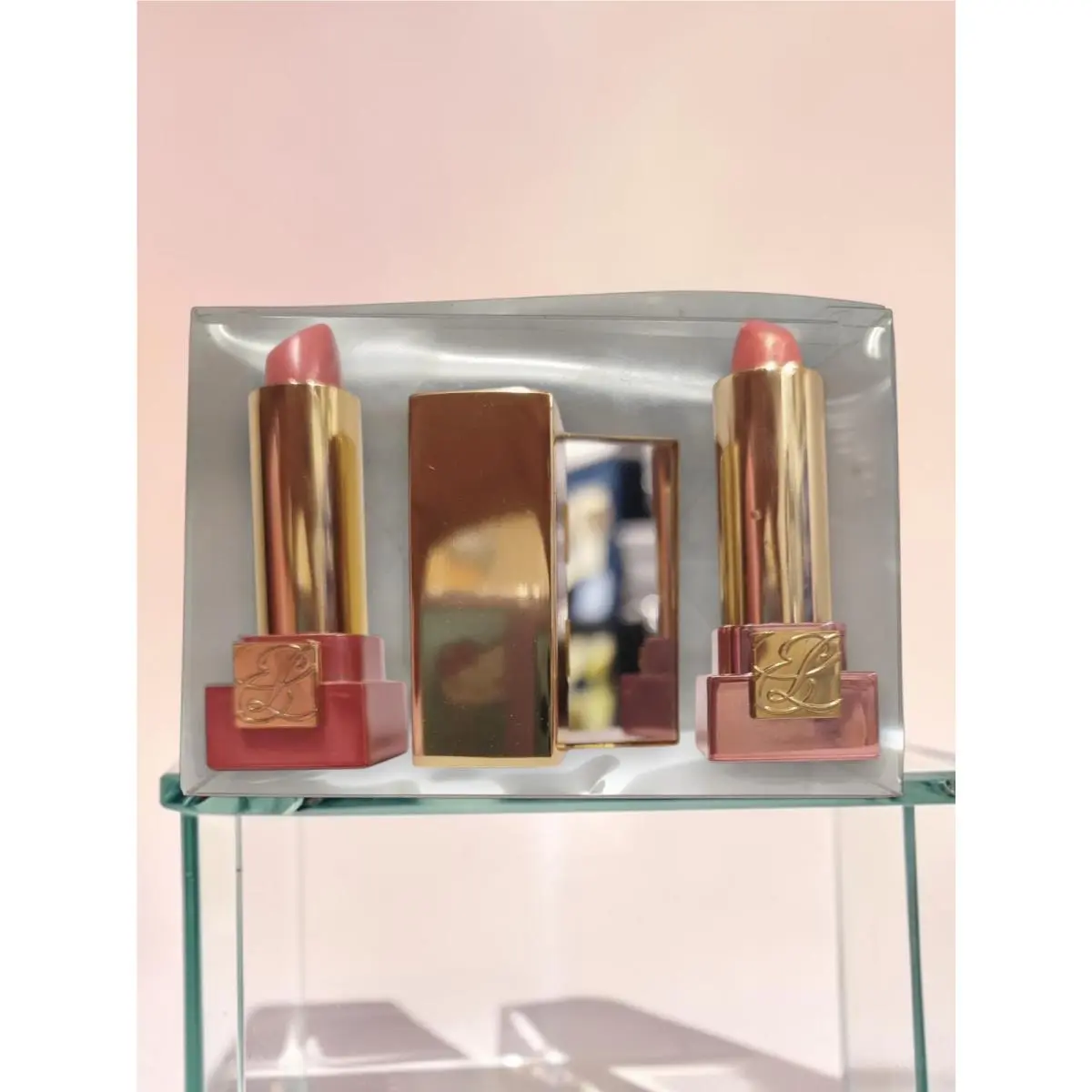 Estee Lauder Pure Color Crystal Lipstick 2.5 g/.08 oz Travel Size -select Color PACK OF 2 -CHERRY BLOSSOM & FREELIGHT by Estée Lauder
