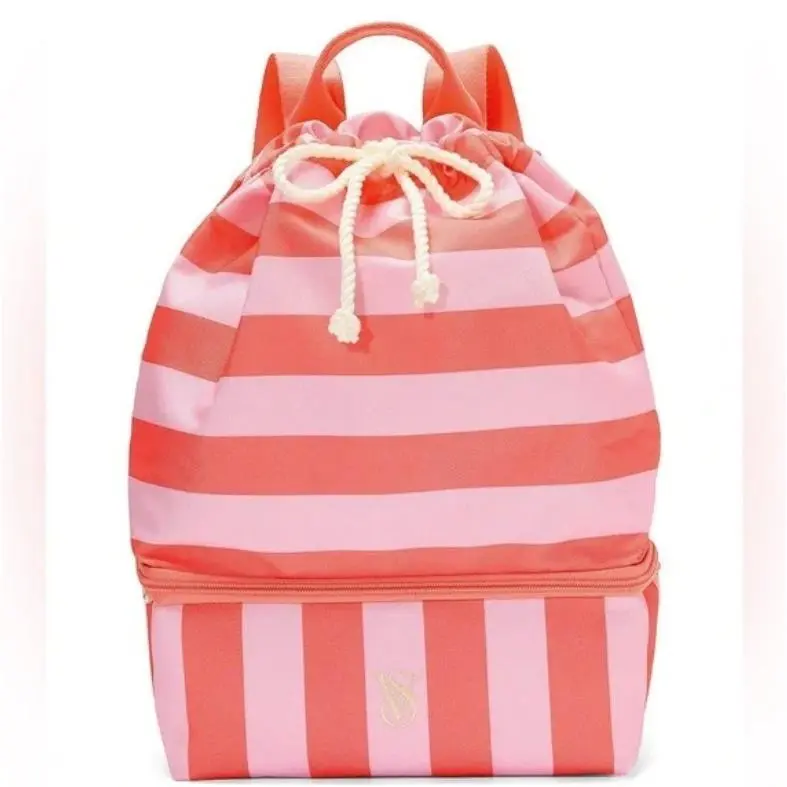 Victoria`s Secret Limited Edition Drawstring Beach Bag Cooler Backpack 2025