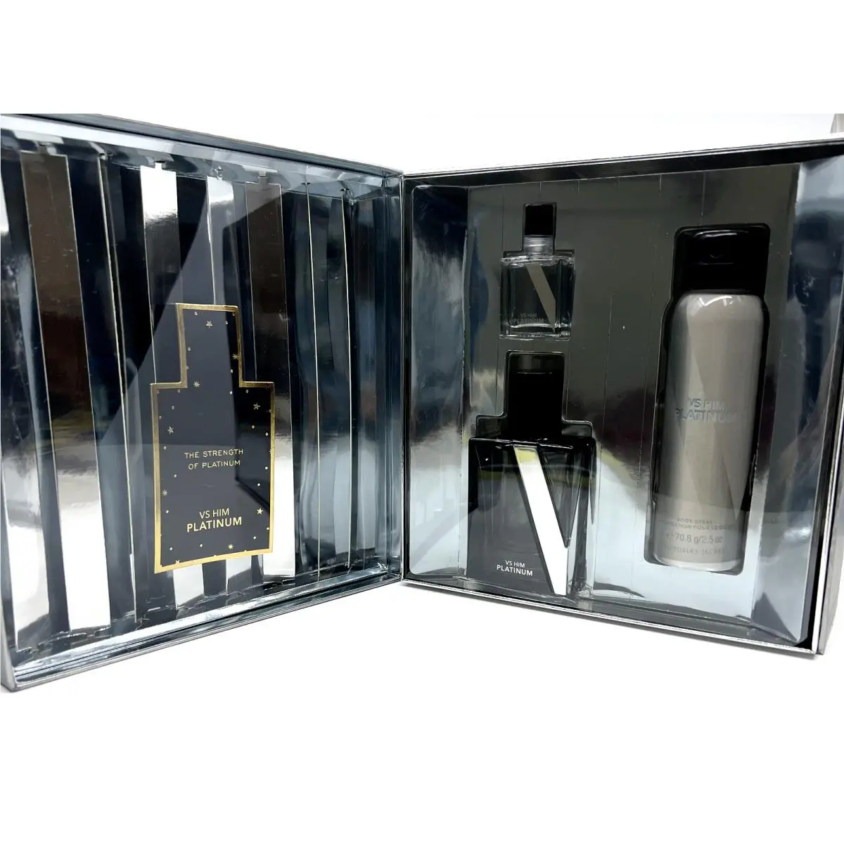 Victoria’s Secret VS Him Platinum 3-pc Gift Set Edp and Body Spray -new by Victoria's Secret