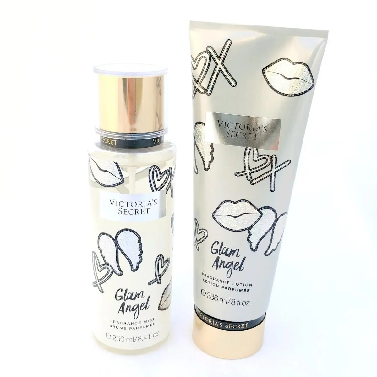 Victoria`s Secret Glam Angel Fragrance Mist Perfume Lotion Set Full Size