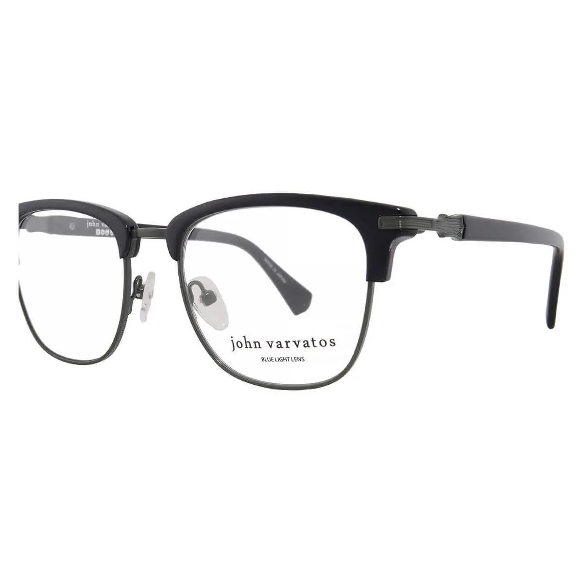 John Varvatos Demo Square Men`s Eyeglasses VJV193 0BLA 50 VJV193 0BLA 50