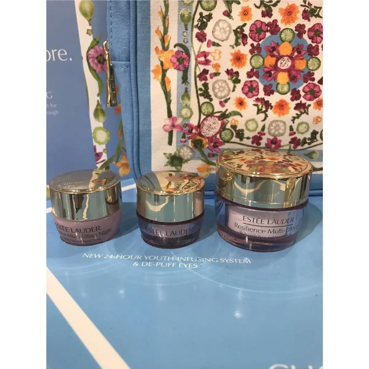 Set Estee Lauder Resilience Multi-effect Face and Neck Cream .5oz + Night + Eye by Estée Lauder