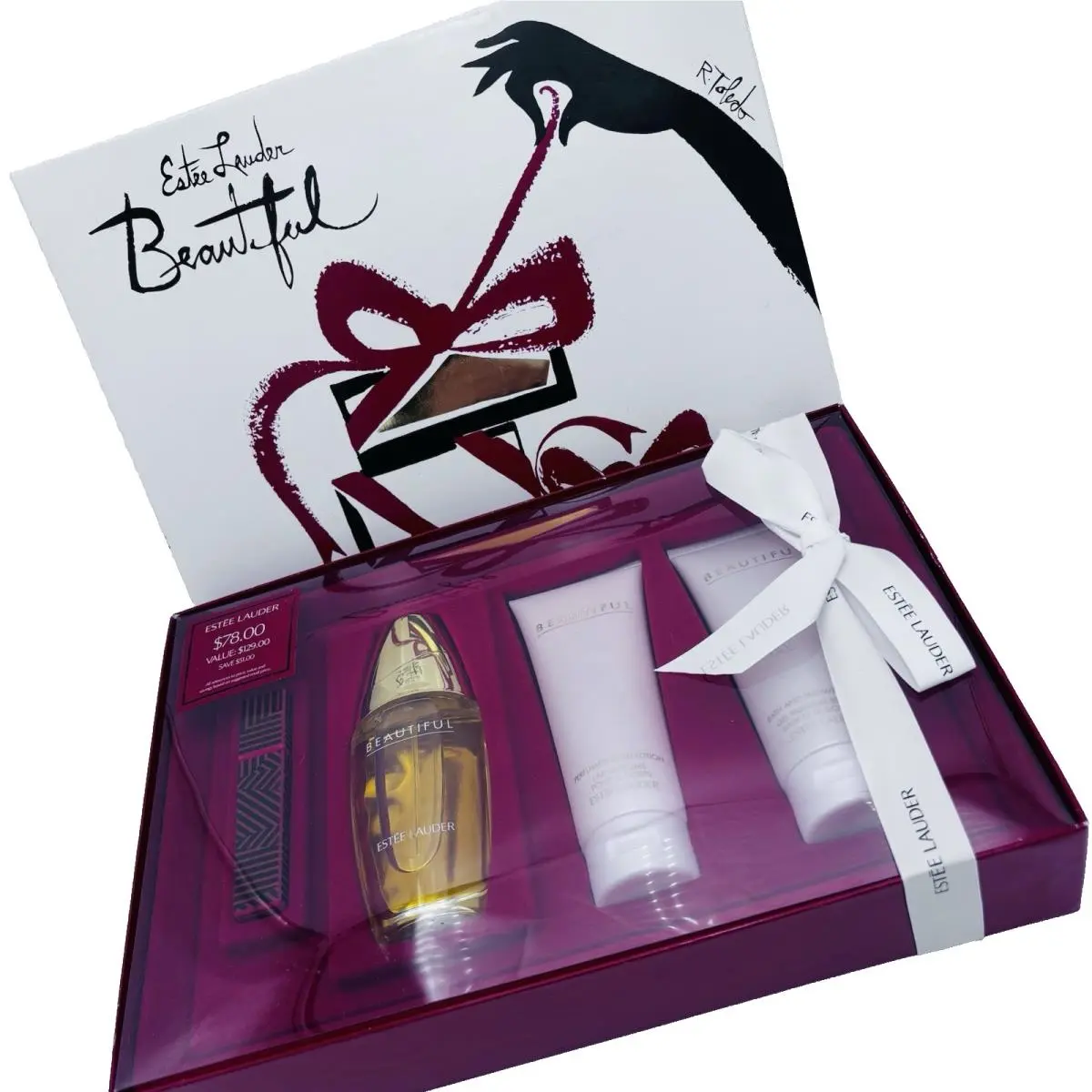 Estee Lauder Beautiful Romantic Destination 4 Piece Gift Set Parfum Lotion Gelee by Estée Lauder