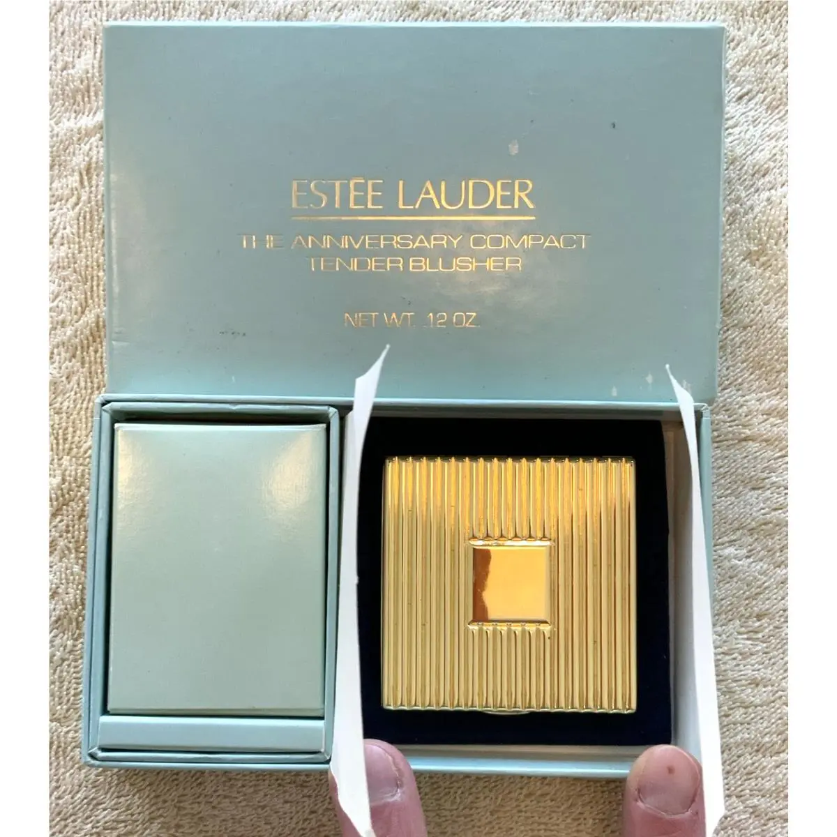 Vintage Estée Lauder Anniversary Compact - Tender Blusher in Packaging