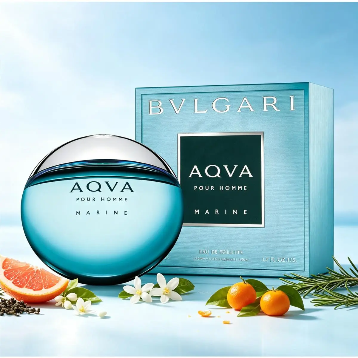 Bvlgari Aqva Pour Homme Marine 3.4oz 100ml Edt Spray Men Perfume Box