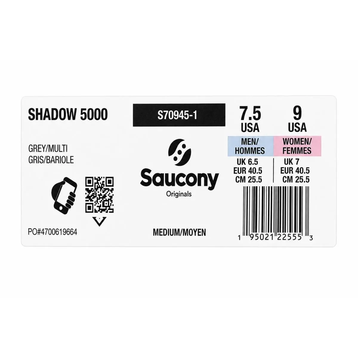 Saucony shoes - Saucony Shadow 5000 - Shadow - S70945-1 - Multicolor (UPC: 195021225553) 5