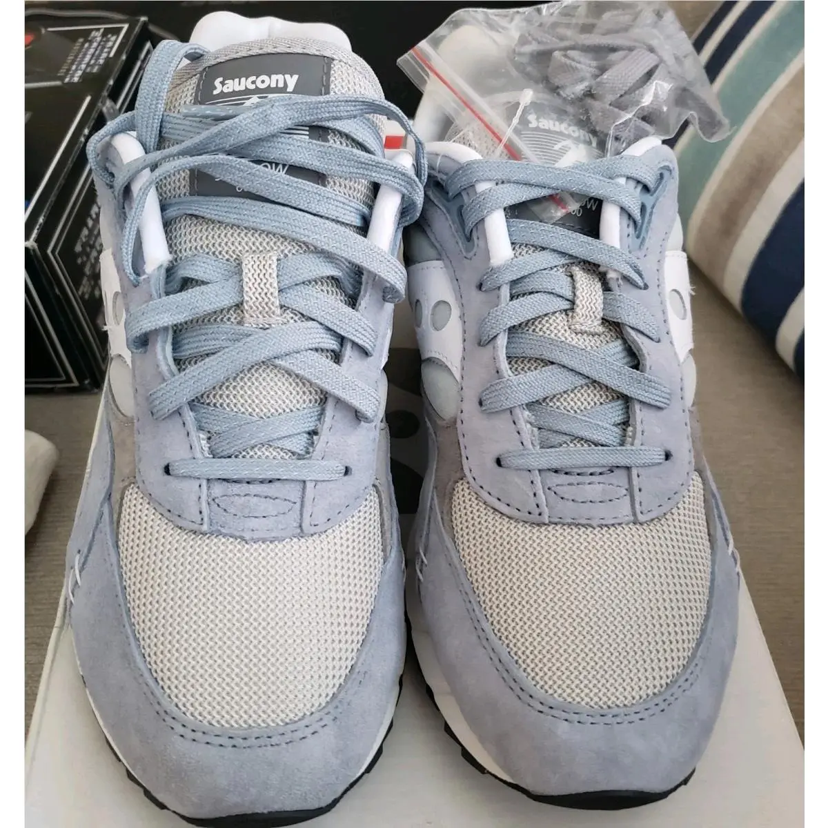 Saucony Shadow 6000 Light Blue Grey S70674-1 Men`s Size 9.5 Running Sneakers