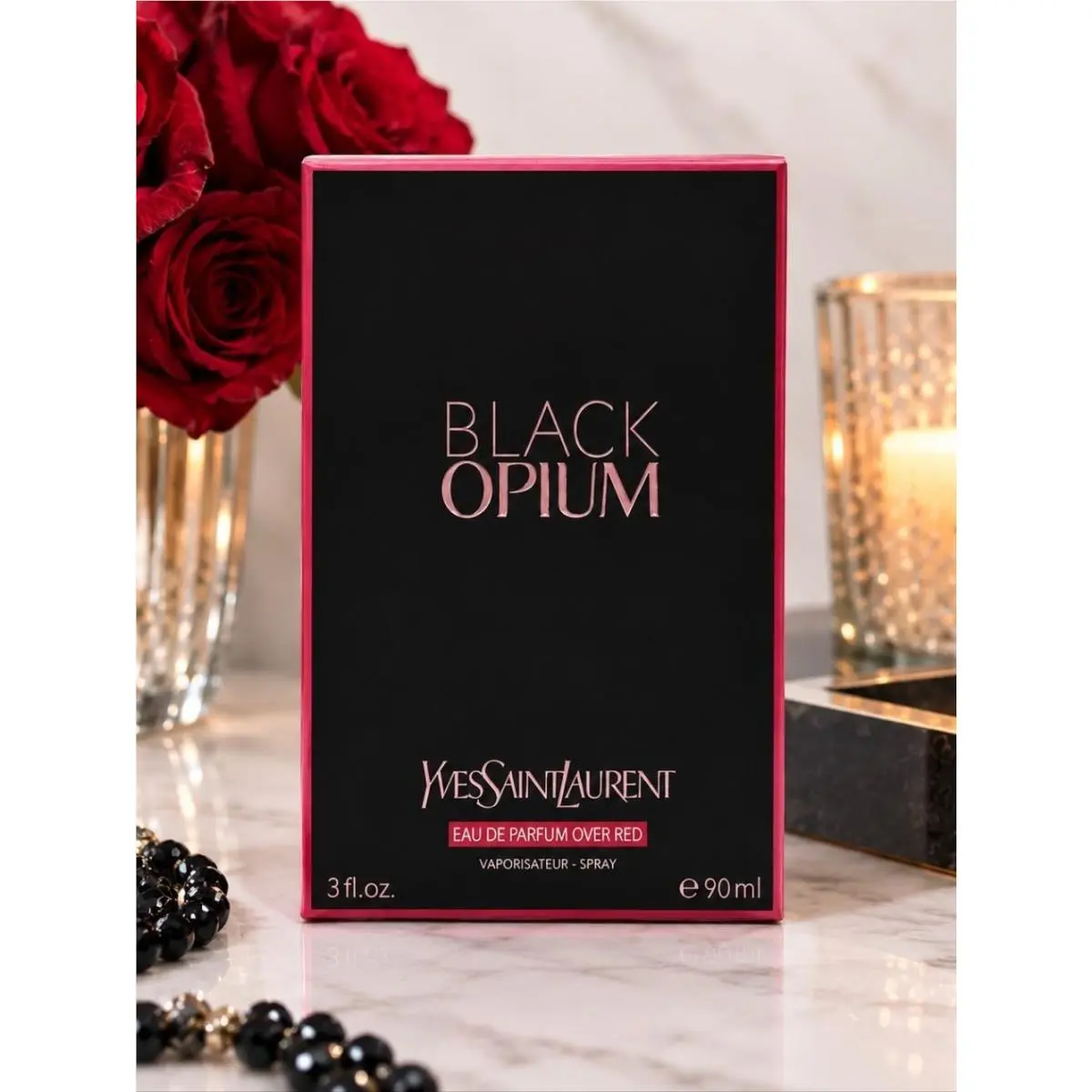 Yves Saint Laurent Black Opium Eau de Parfum Over Red 3 fl oz