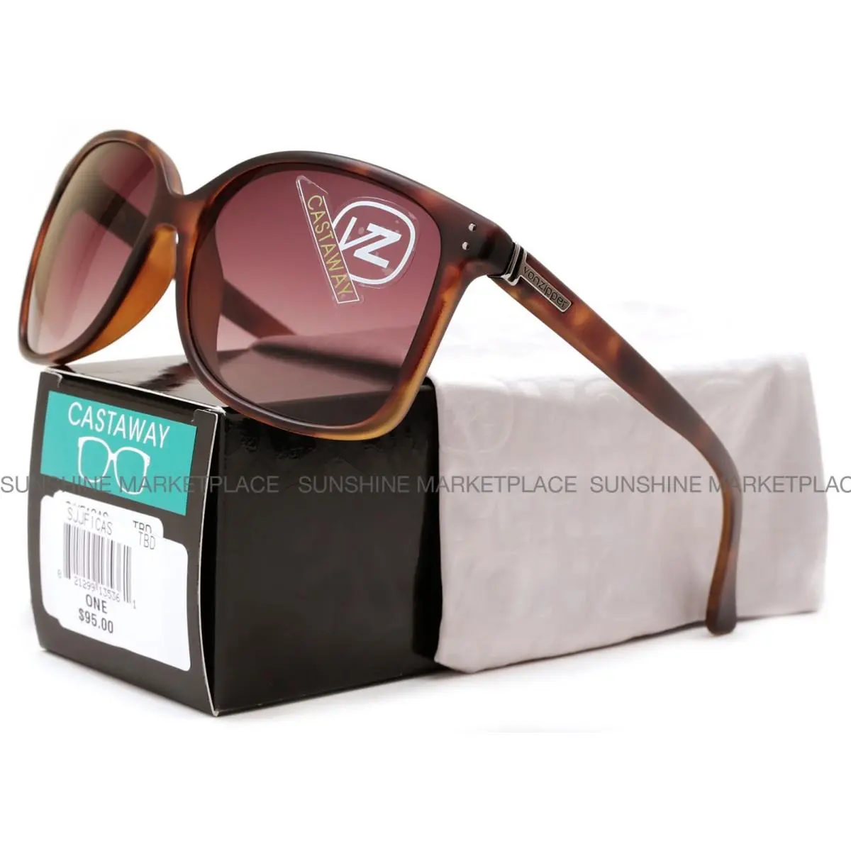 Von Zipper Castaway Sunglasses-tbd Tortoise Satin-gradient Lens