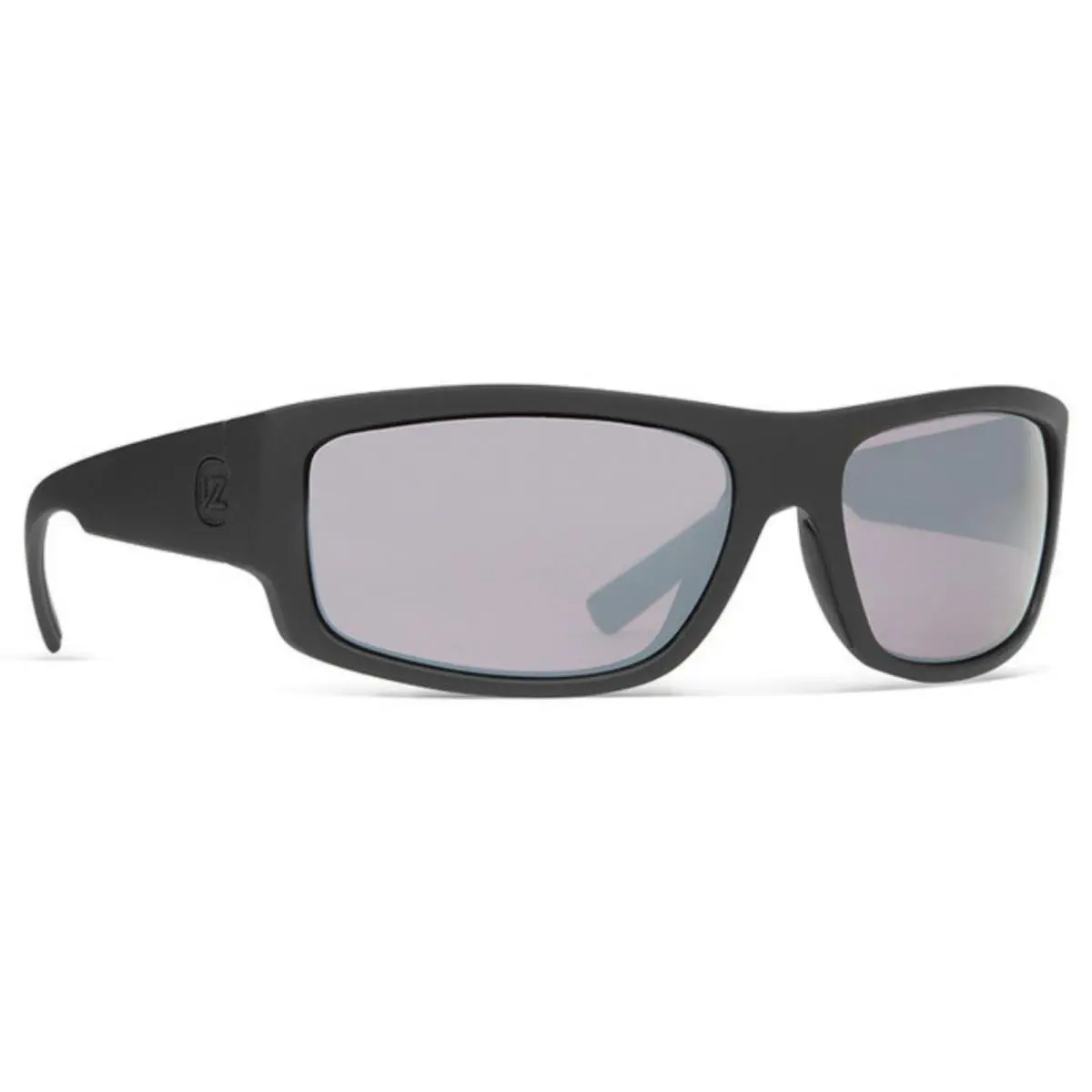 Von Zipper Semi Sunglasses-black Satin-rose Silver Flash Polarized Lens