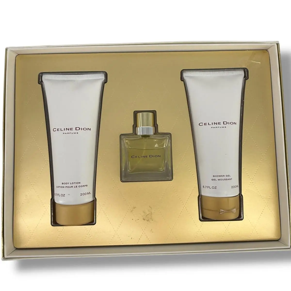 Celine Dion P Gift Set Perfumes Body Lotion Shower Gel Perfume 3 Piece Full Size