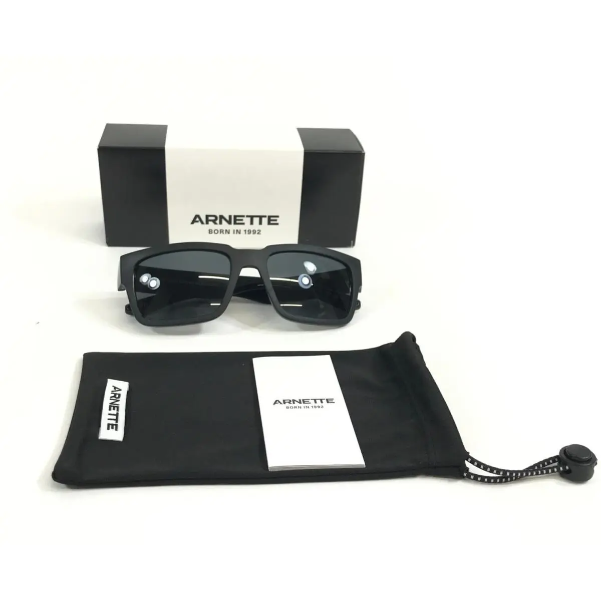 Arnette Sunglasses Samhty AN4326U 290081 Matte Recycled Black w/ Polarized Grey