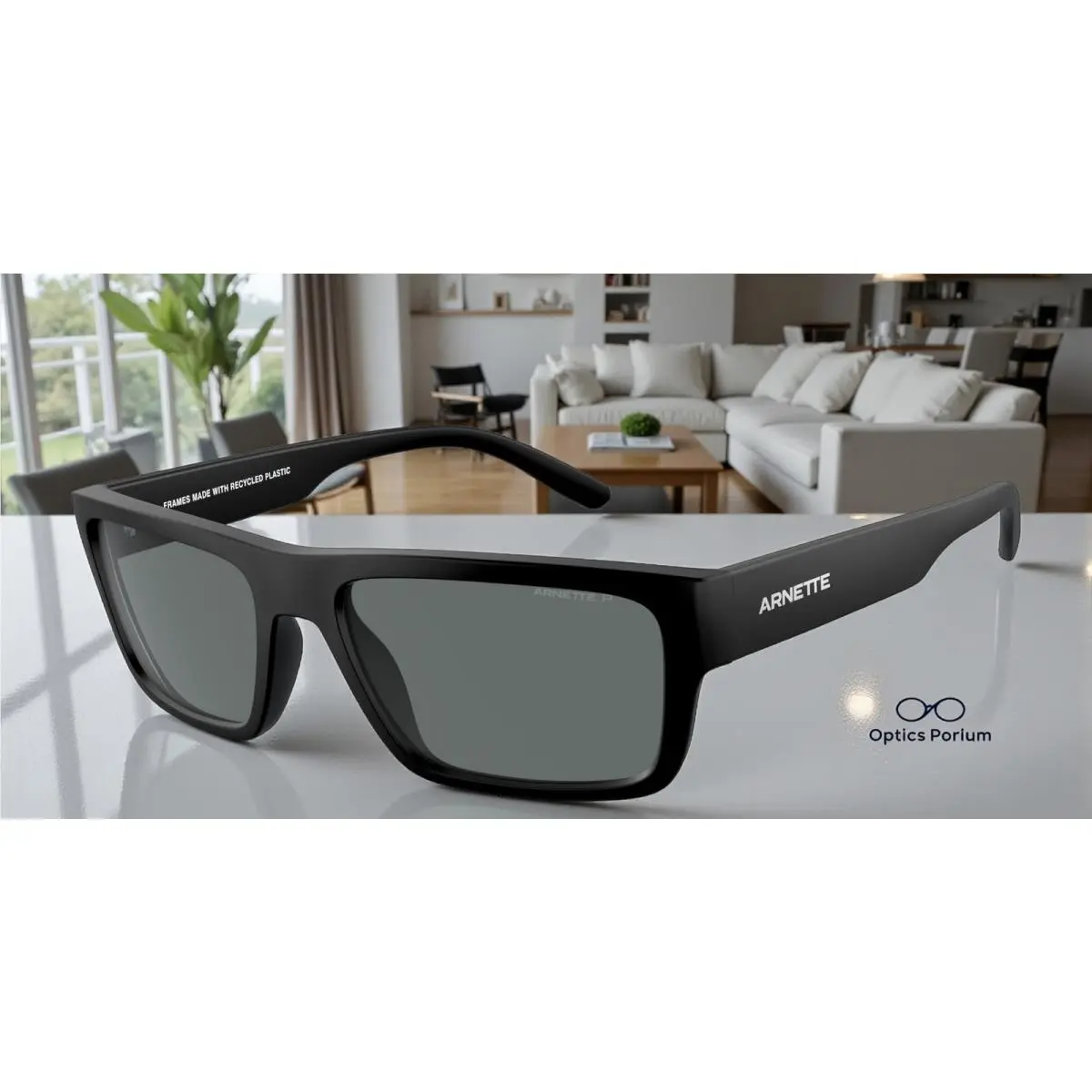 Arnette AN4338 290081 Phoxer Matte Black Dk Grey Polarized 57 m Men`s Sunglasses
