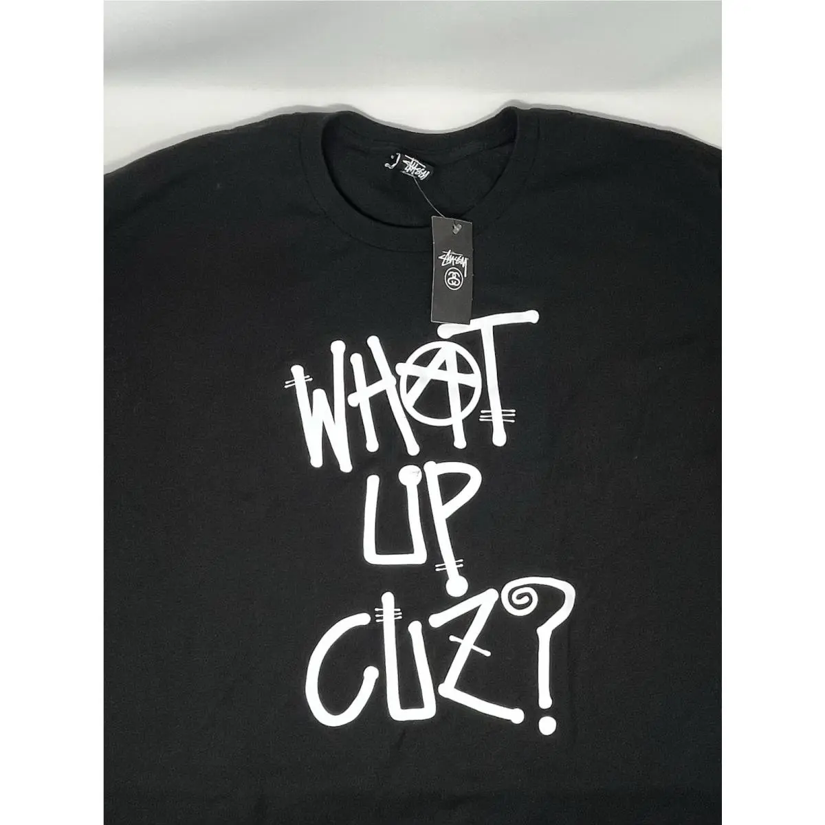 Stussy What Up Cuz Black T Shirt XL