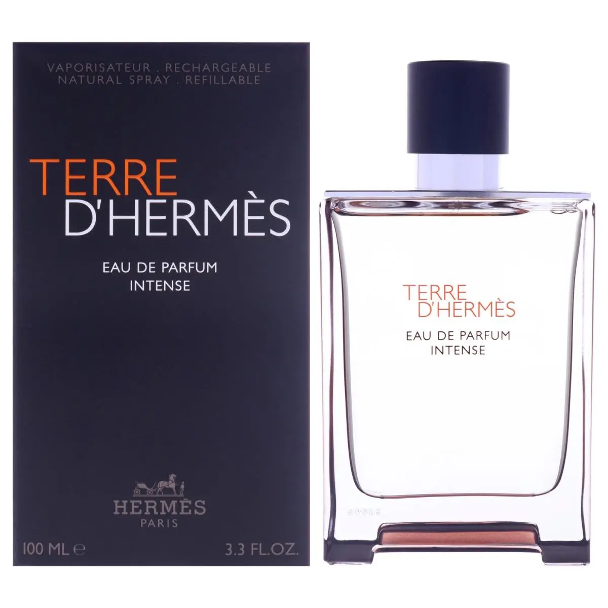 2 Pack Terre Dhermes Intense  For Men - 3.3 oz Edp Spray Refillable by Hermes