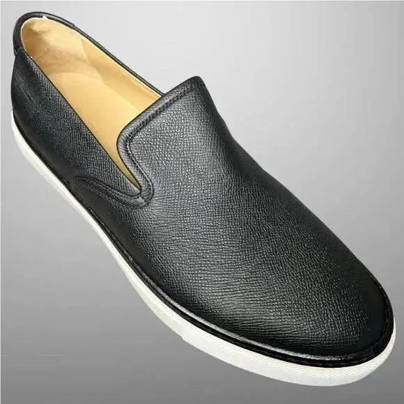 Hermès Noir Kick Epson Calf Leather Moccasin Sneaker EU 40 Shoes